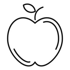 Fresh apple icon. Outline fresh apple vector icon for web design isolated on white background