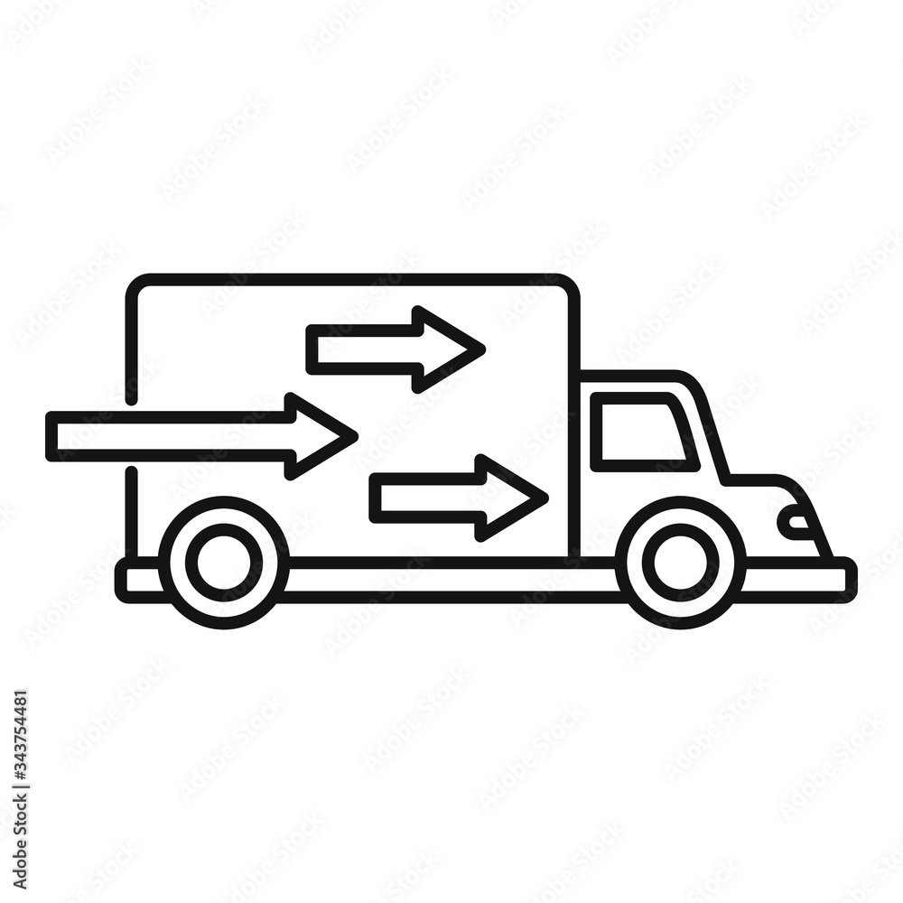 Aufkleber express free delivery icon. outline express free delivery vector icon for web design isolated on whi