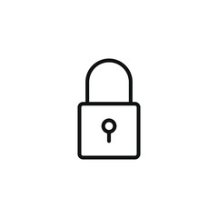 simple icon of a padlock vector illustration