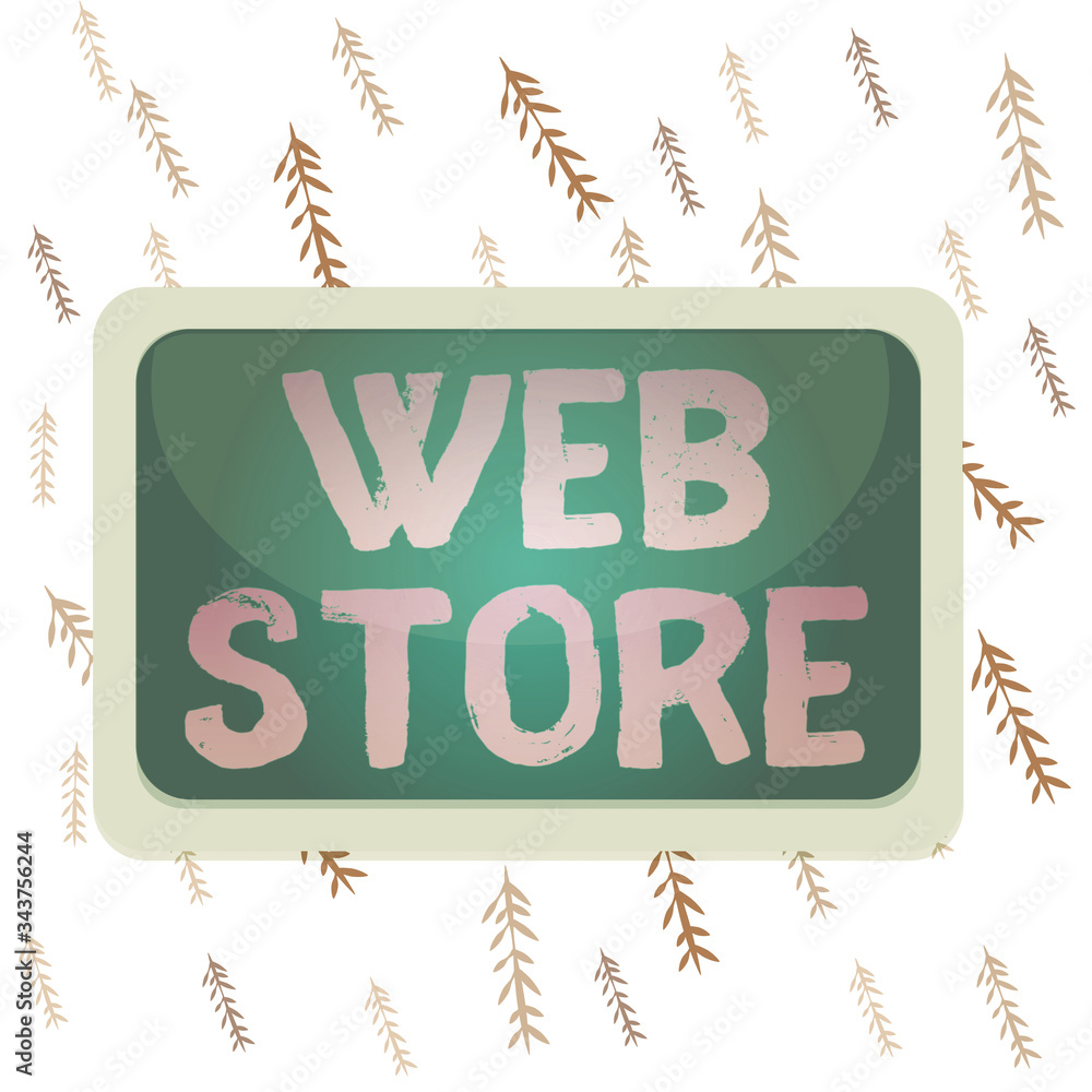 Poster handwriting text writing web store. conceptual photo consumers directly buy goods or services from a