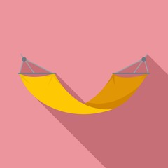 Garden hammock icon. Flat illustration of garden hammock vector icon for web design