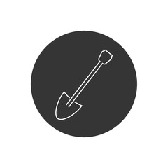 Shovel Line Icon. Gardening Vector Illustration. Construction Equipment Sign & Symbol
