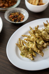 ceker ayam. indonesian asian chicken feet cooking