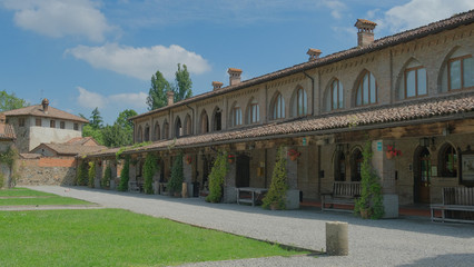 Obraz premium Il villaggio neomedievale di Grazzano Visconti in Emilia Romagna