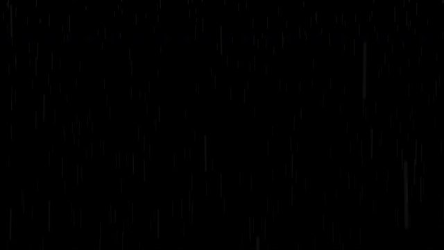 Light rain with transparent loop background