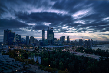 Fototapeta premium Skyline during sunrise 