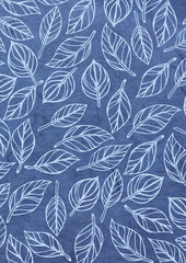 手書き風の葉っぱの背景、フレームに使える素材