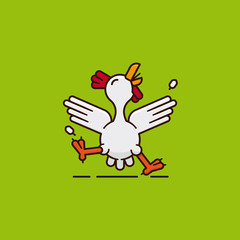 Dancing chicken vector Illustration  for Chicken Dance Day on May 14th