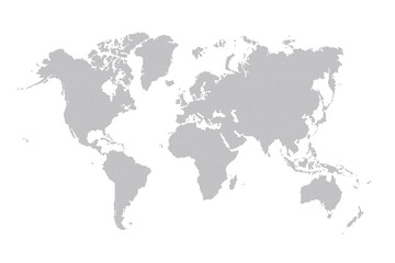 Fototapeta na wymiar World map made from halftone dot pattern