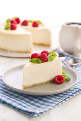 Cheesecake. Traditional american dessert.