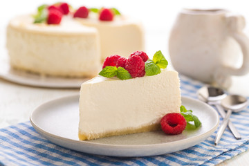 Cheesecake. Traditional american dessert.