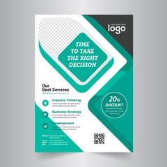 Business flyer design layout template in A4 size. Corporate Concept.