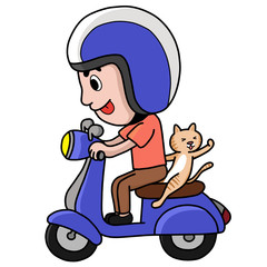 scooter with cat 2