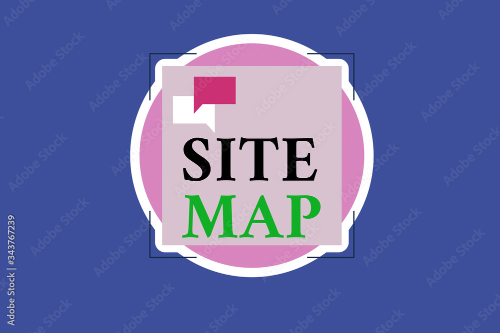 Fototapete conceptual hand writing showing site map. concept meaning designed to help both users and search eng