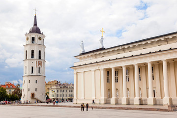 Fototapeta na wymiar Vilnius , Lithuania. The Cathedral Square