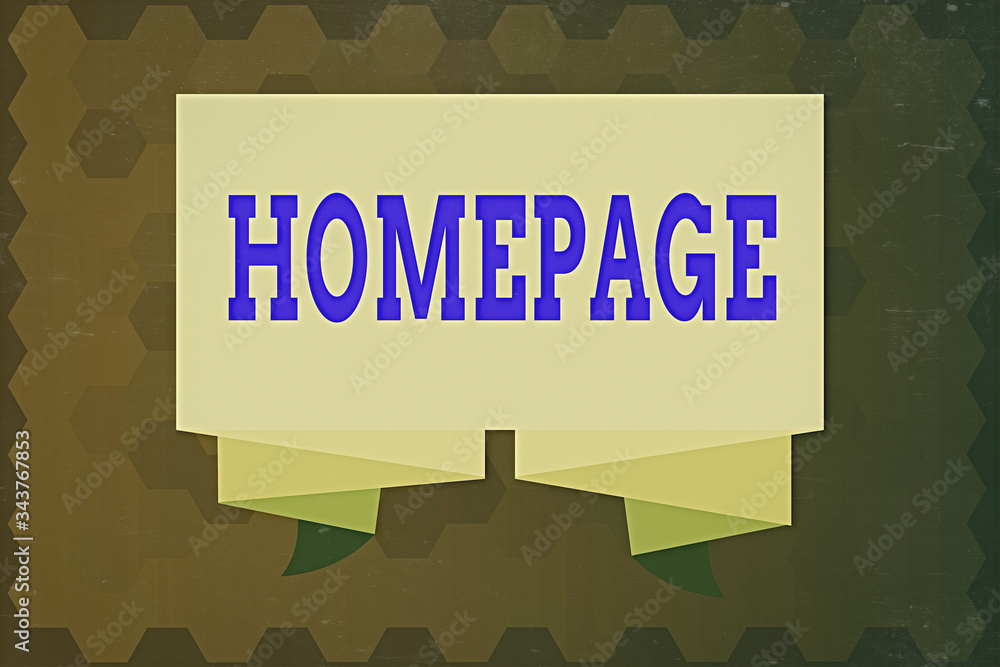 Poster text sign showing homepage. business photo text the introductory page of a website table of contents
