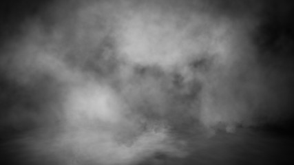 Abstract smoke steam moves on a black background . The concept of aromatherapy. Stock illustration. © Victor