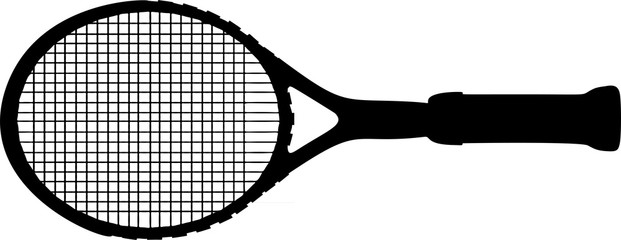 Tennis racket vector illustration on white background