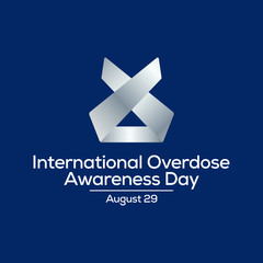 Vector illustration on the theme of International overdose awareness day observed each year on August 29th worldwide.