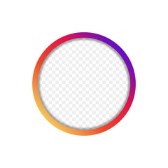 Social media circle frame for web design. Vector