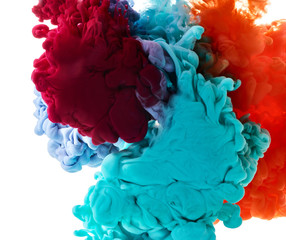 Fototapeta premium Ink drop in water. Abstract background