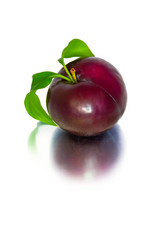 plums on a big background, isolate. bright plums black or red without background.