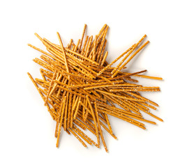 Crispy Salt Sticks with Sesame, Pretzel Sticks, Grissini or Breadsticks