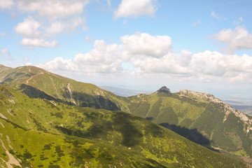 view of the mountain landscape, Tatra National park, Poland. High Tatras, Carpathian mountains