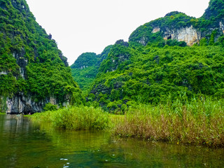 Quiet Ride On Peaceful Tam Coc River, Ninh Binh, Vietnam