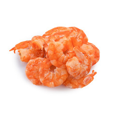 Dried shrimp isolated on white background. This has clipping path.