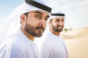 Arabic men in the desert