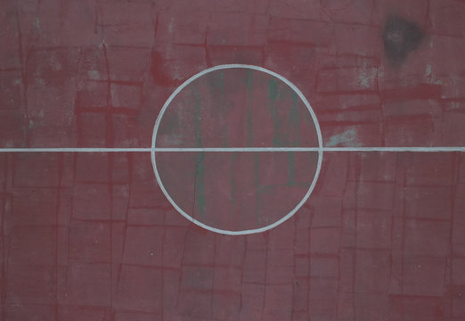Aerial drone shot over basketball courts in a sports complex in Poseidonio, Thessaloniki Greece