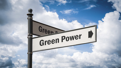 Street Sign to Green Power