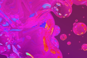 Creative soft focus soap shiny liquid or slime abstract gradient background or texture 3D illustration - background design template