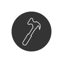 Tool line icon symbol vector on white background