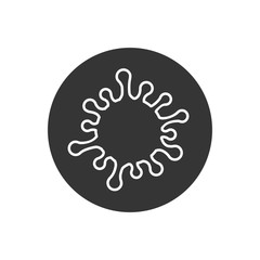 Virus, microbe, bacterium line bicon isolated on white. Vector line icon