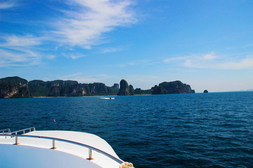 ao nang, background, bay, beach, beautiful, blue, boat, coast, holiday, island, landscape, nature,...