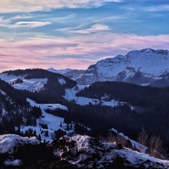 Alpes franceses atardecer 