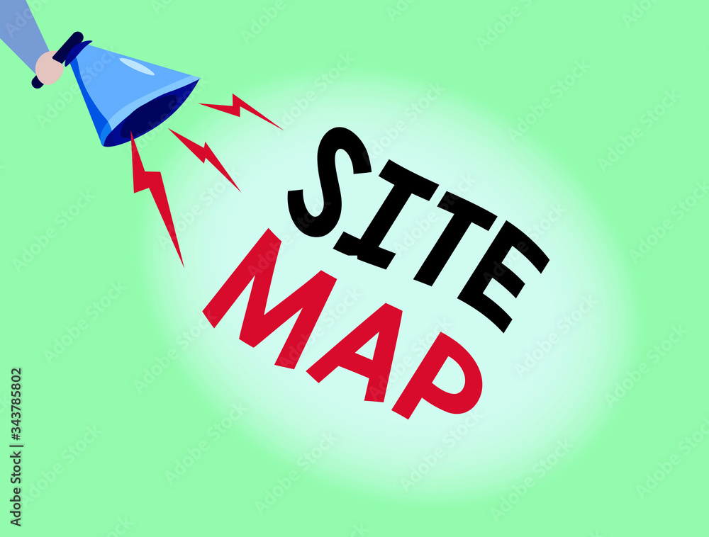 Poster conceptual hand writing showing site map. concept meaning designed to help both users and search eng
