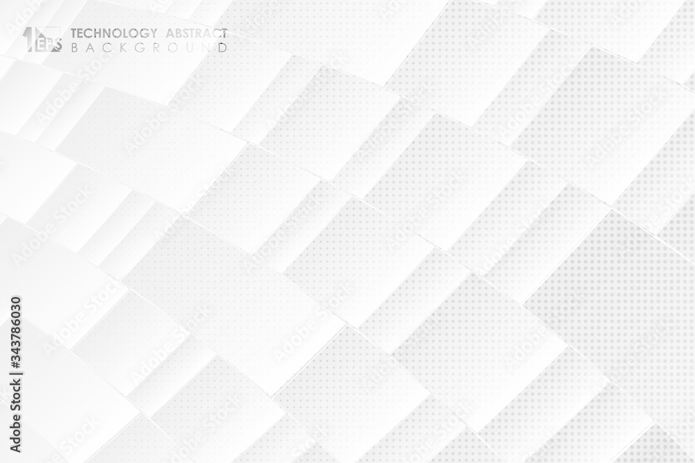 Aufkleber abstract technology square mesh with halftone design background. illustration vector eps10
