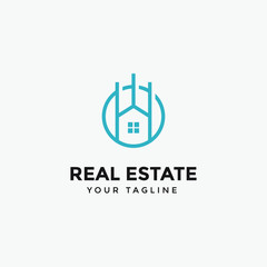 Fototapeta premium real estate logo modern template