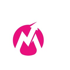 M Letter arrow  Logo Template Vector