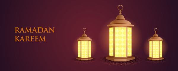 easy to edit vector illustration of Islamic celebration background with text Ramadan Kareem