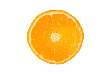orange slice on a white background