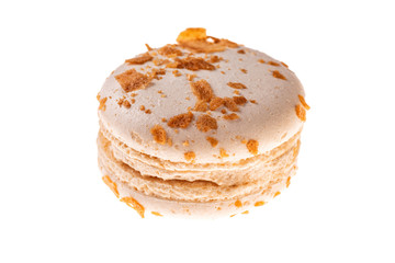 macaroon cake on a white background