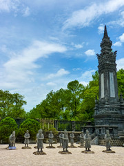 Obraz premium Tomb of Khai Dinh with Manadarin hnour guard, Hue, Vietnam