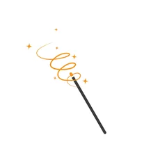 Deurstickers wand magic  vector icon illustration design © sangidan