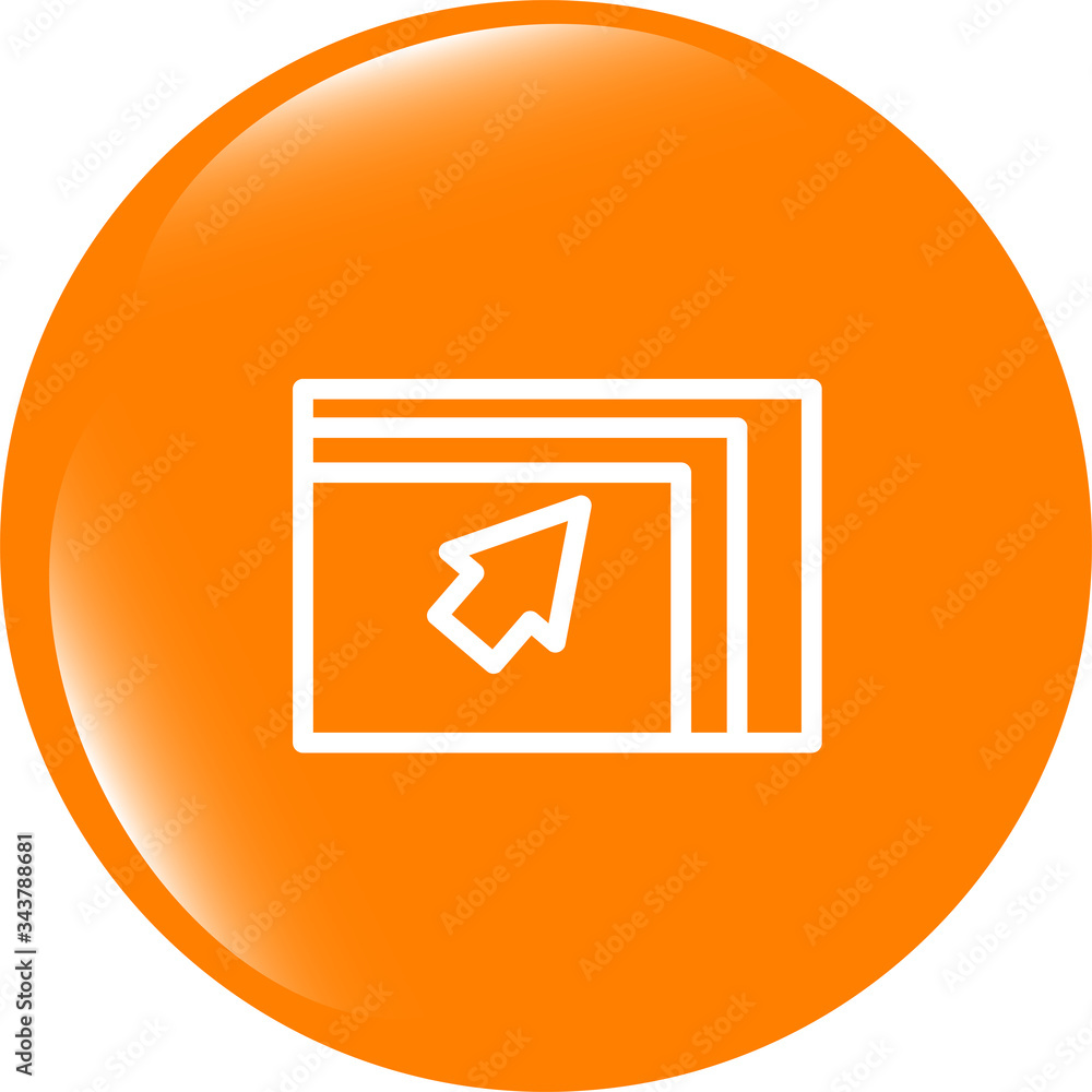 Poster folder icon web button with map isolated on white
