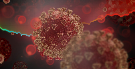 concept of Coronavirus 3d-illustration background
