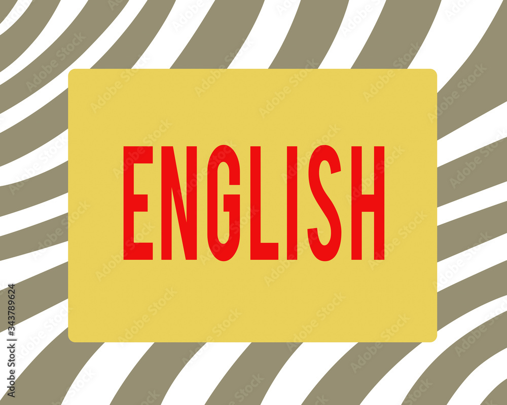 Poster writing note showing english. business concept for related to england showing language culture briti